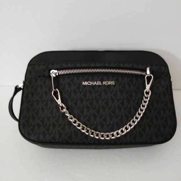 Michael Kors Jet Set Black Large Cross-body Bag - Picture 3 of 14